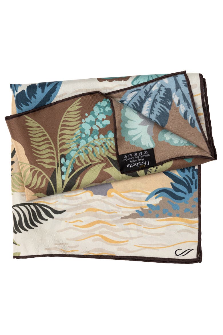 Isola - Silk Pocket Square for Men, Alternate, color, Aqua