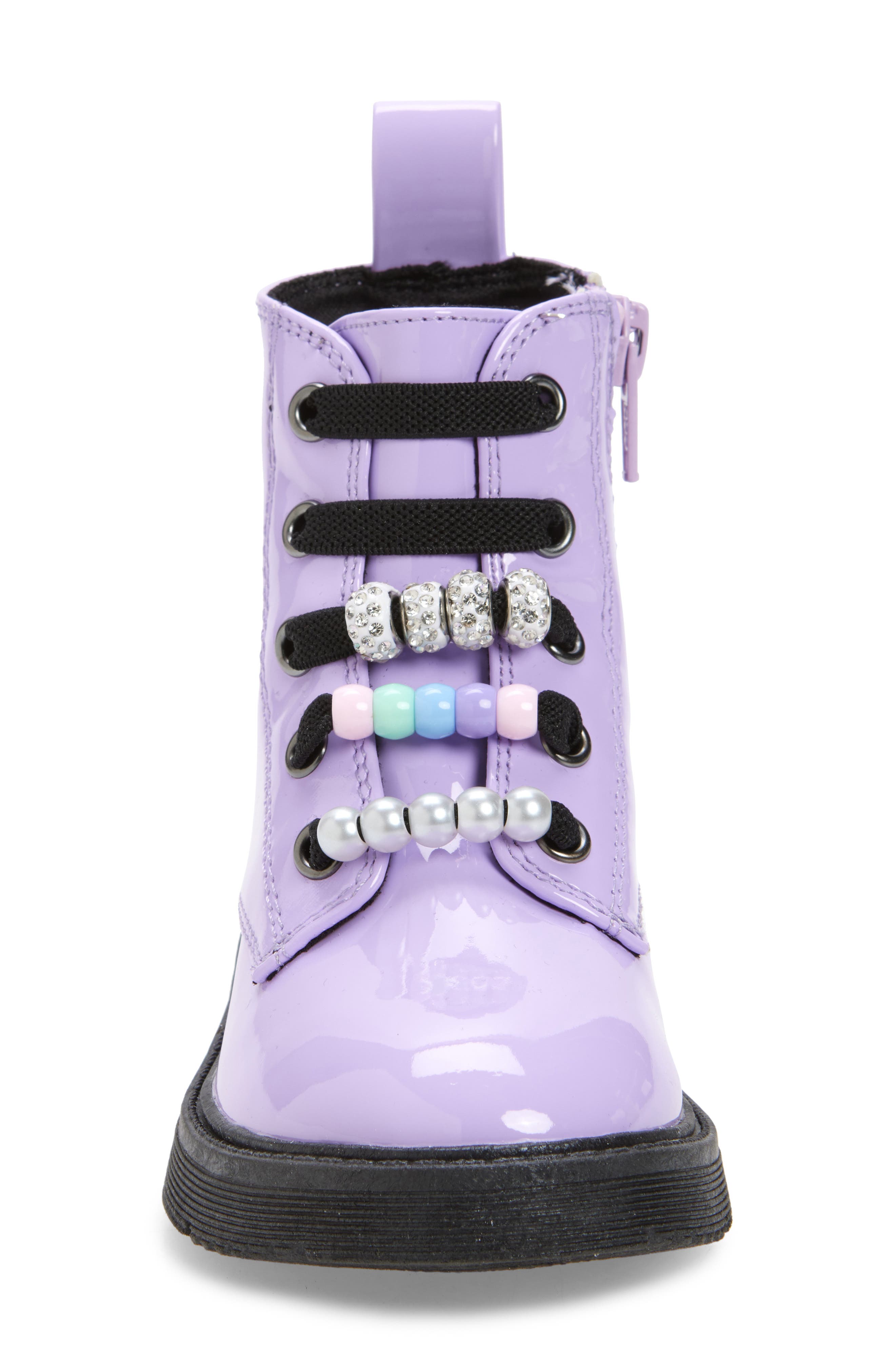 Tucker + Tate Kids' Paislee Charm Lug Boot, Alternate, color, Purple Petal