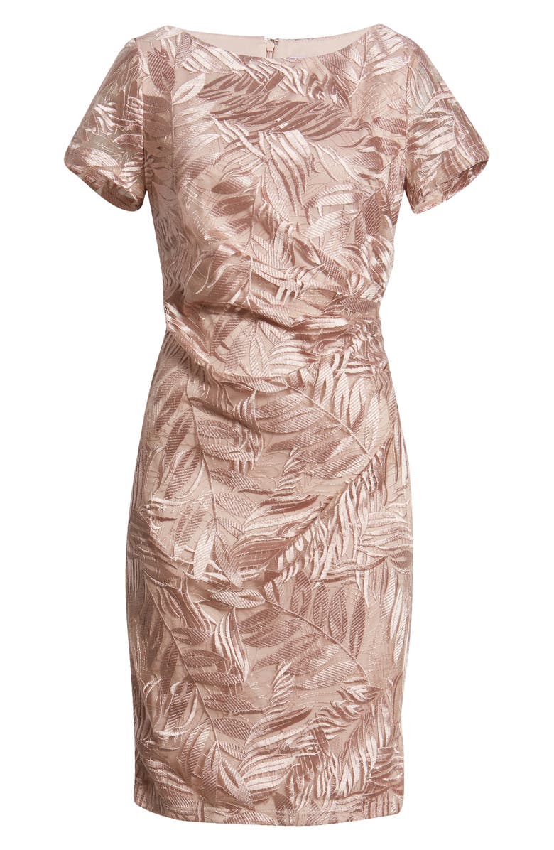 JS Collections Leaf Soutache Cocktail Dress, Alternate, color,