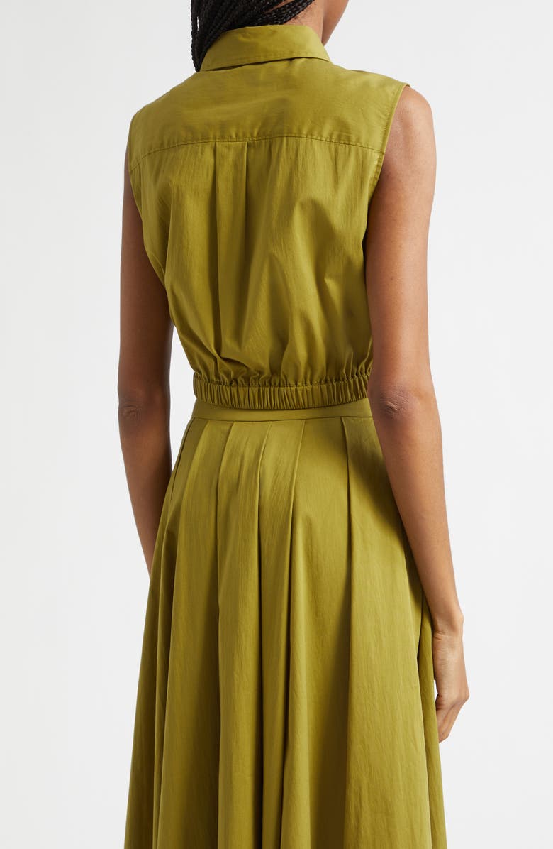 Cinq à Sept Lou Tie Cotton Blend Top, Alternate, color, Dark Cardamom