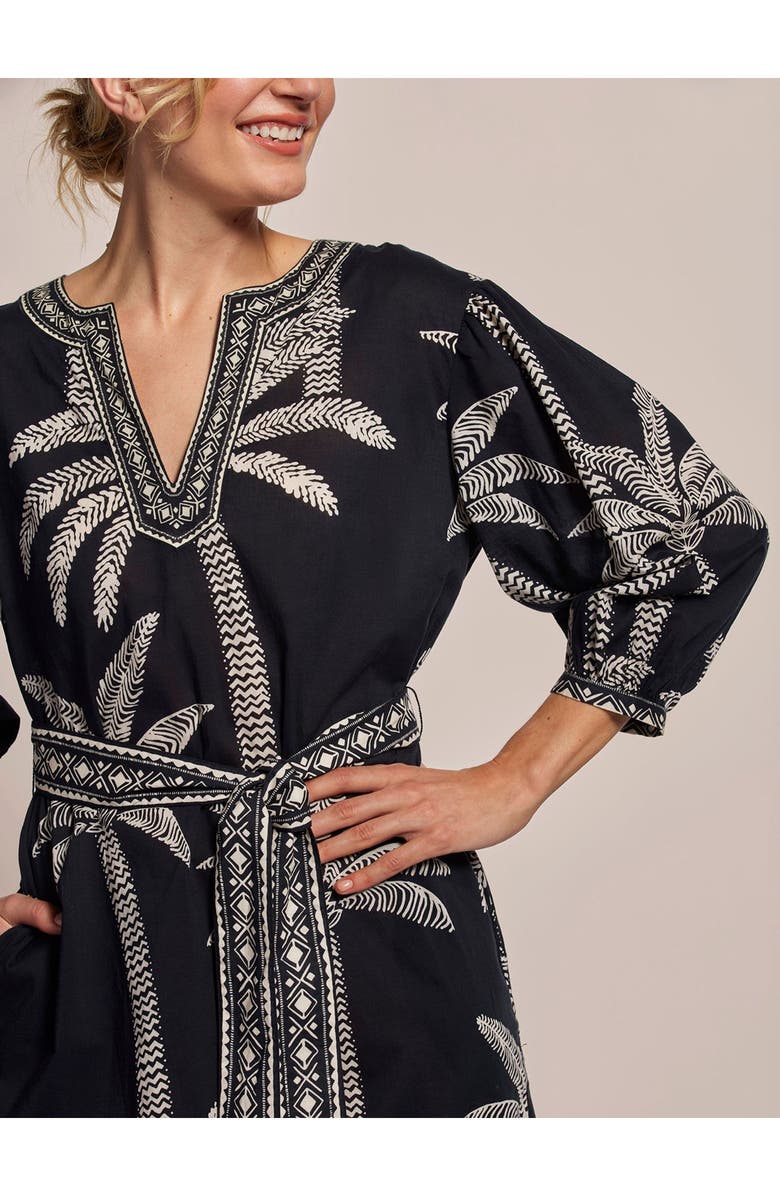 Tori Richard Palm Lined Trista Caftan, Alternate, color,