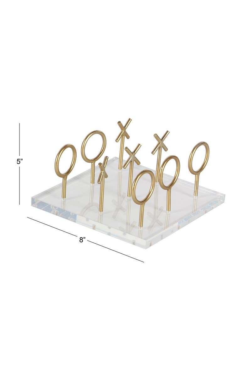 COSMO BY COSMOPOLITAN Gold/Clear Modern Tic Tac Toe Table Decor, Alternate, color, 