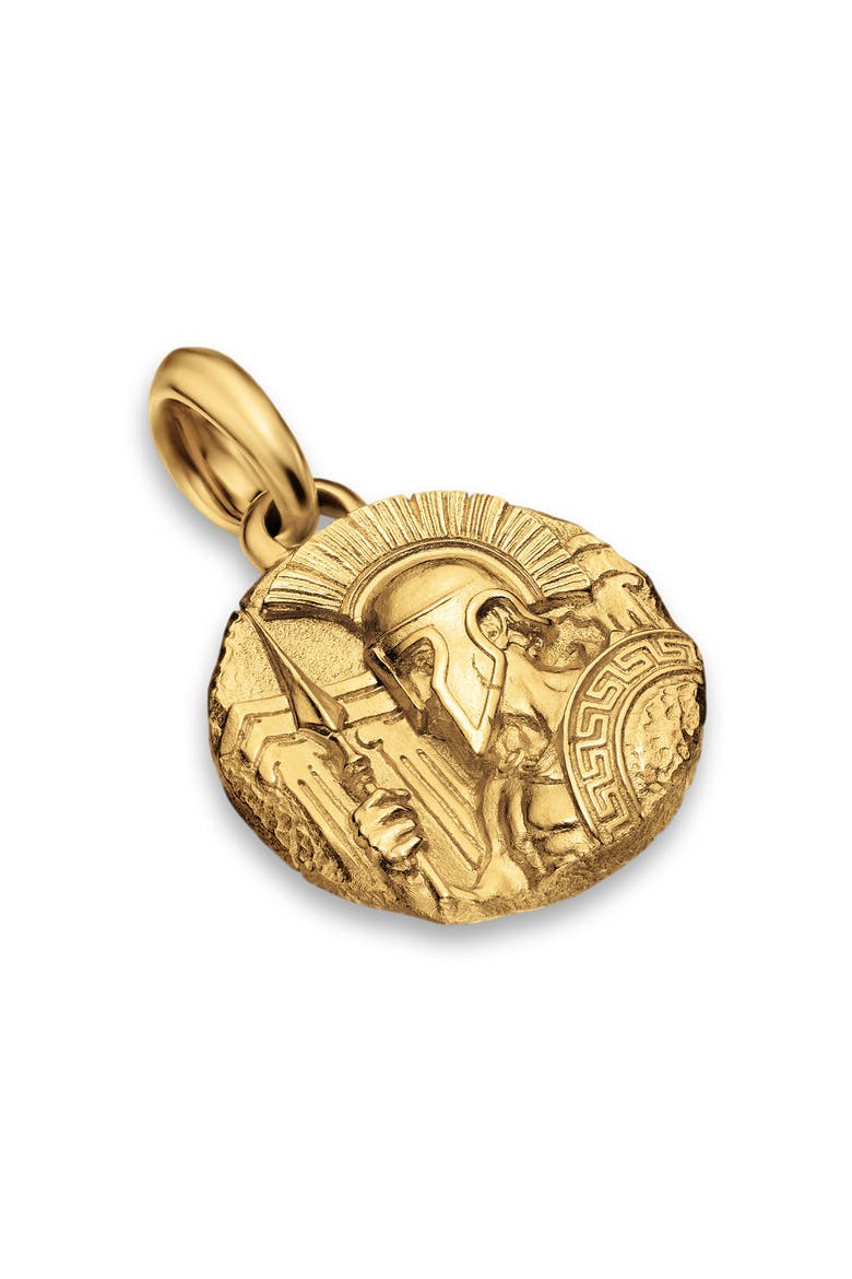 Ares Amulet Enhancer in Sterling Silver or 14K Gold, 24mm, Main, color, GOLD