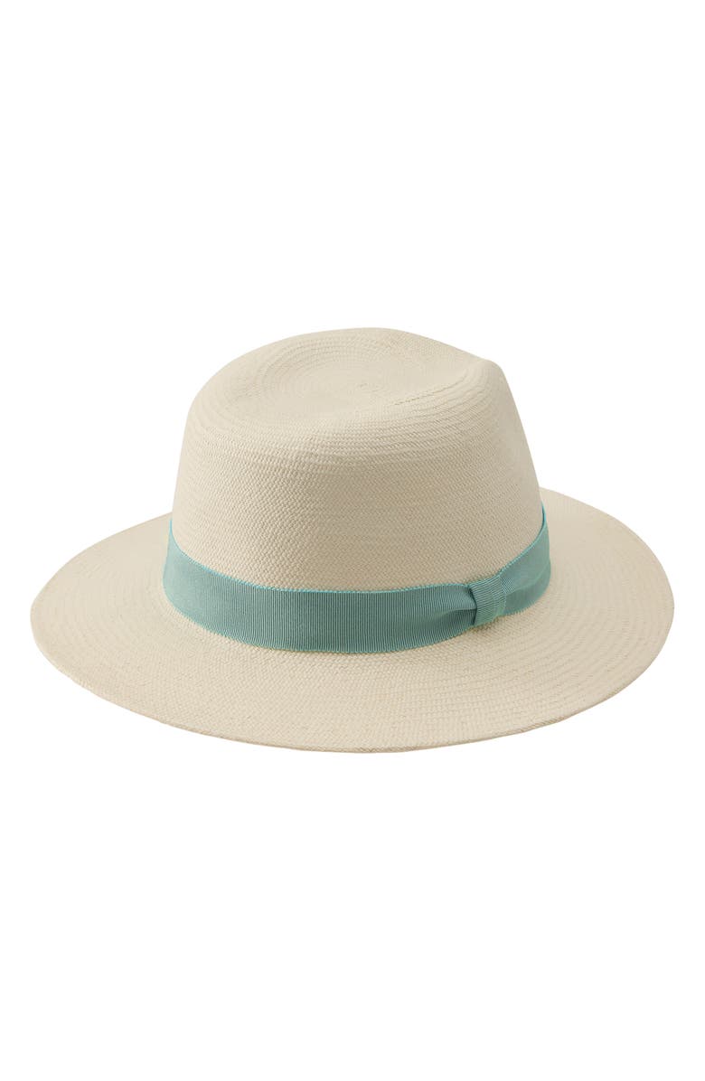 Helen Kaminski Vitoria Straw Panama Hat, Alternate, color, Chalk/ Seaglass