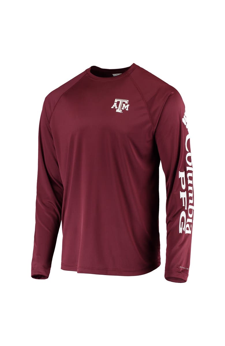 Columbia Men's Columbia Maroon Texas A&M Aggies Terminal Tackle Omni-Shade Raglan Long Sleeve T-Shirt, Alternate, color, Maroon