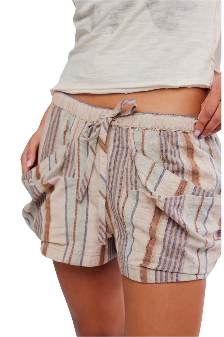 Good Fortune Cotton Shorts, Alternate, color, WASHED BLUE COMBO