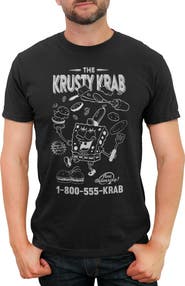 SpongeBob SquarePants Men's SpongeBob SquarePants The Krusty Krab Delivering Number Graphic T-Shirt