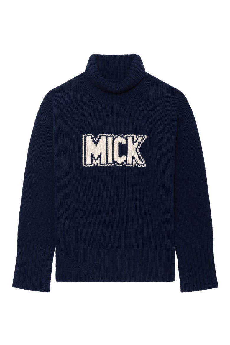 Solma Mick Turtleneck Wool Sweater, Alternate, color, MARINE