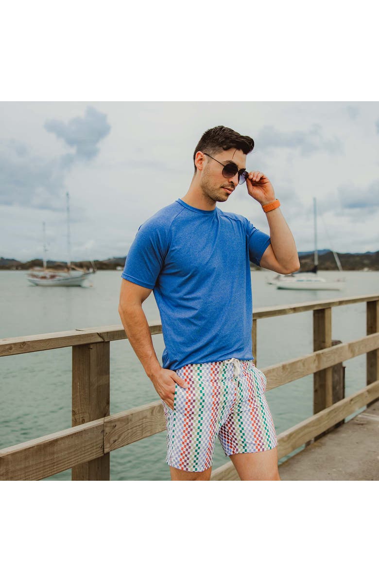 Snapper Rock 4 Way Stretch Swim Short, Alternate, color, Block Party