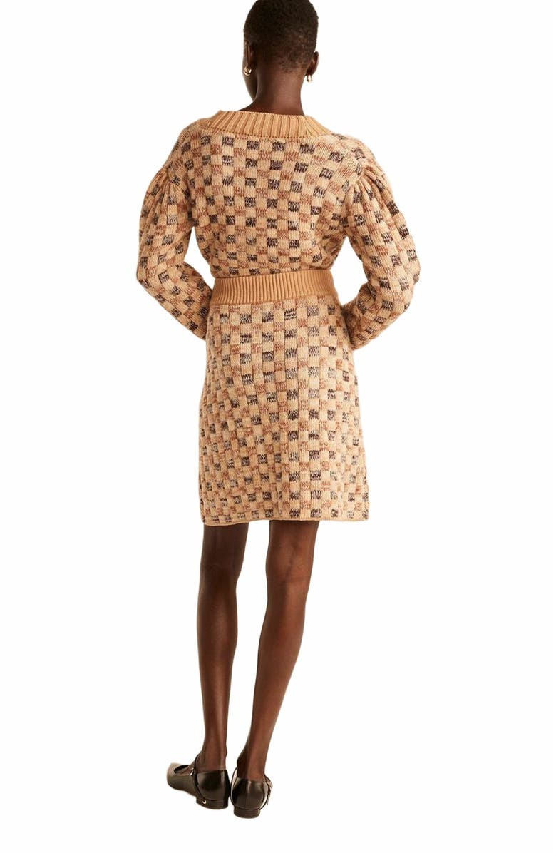 Rebecca Taylor Mini Skirt, Alternate, color, Honey Checkerboard