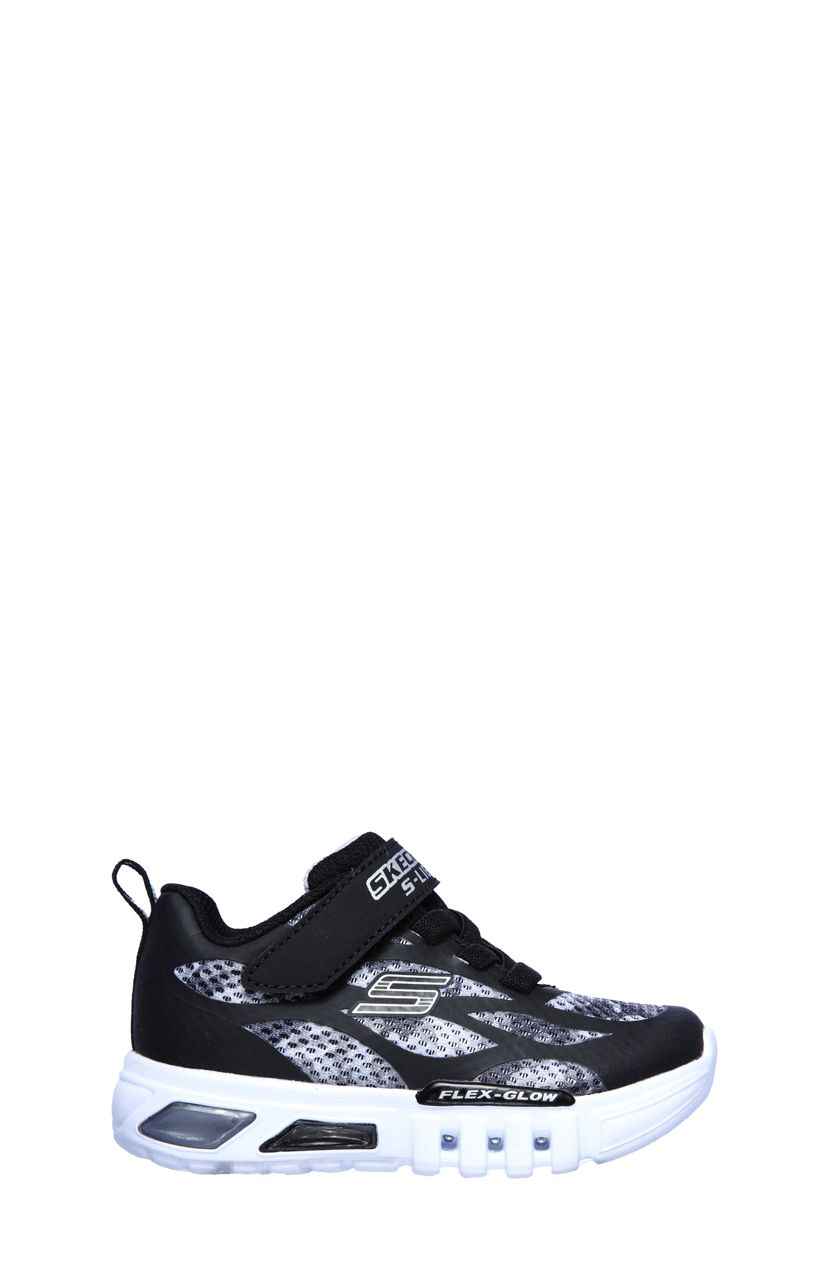 Flex Glow Dezlom Light-Up Sneaker, Alternate, color, BLACK/ GREY
