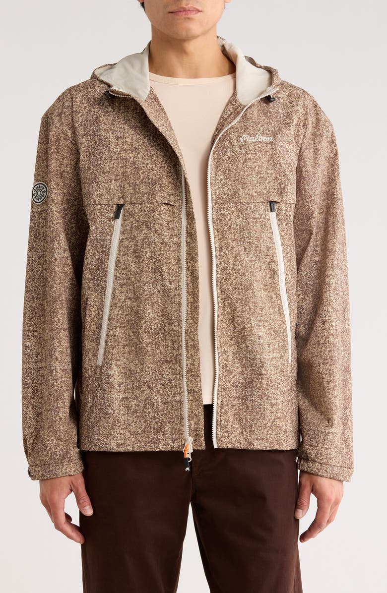 Malbon Golf Highland Hooded Jacket, Main, color, Digital Wool