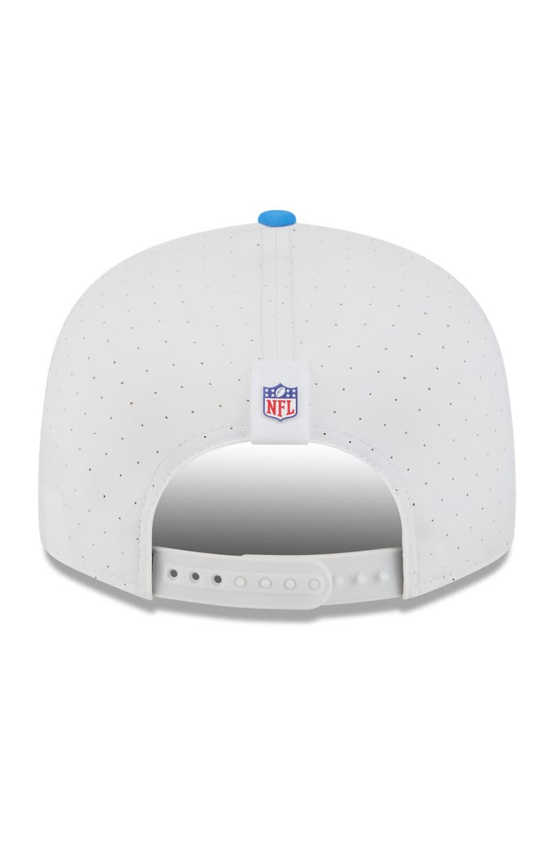 New Era Men's New Era White/Powder Blue Los Angeles Chargers 2025 NFL Training Camp Split Panel 9FIFTY Snapback Hat, Alternate, color,