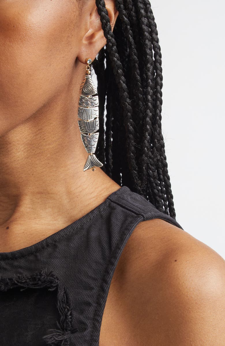 Isshi Pisces Asymmetric Mismatched Drop Earrings, Alternate, color, Scale