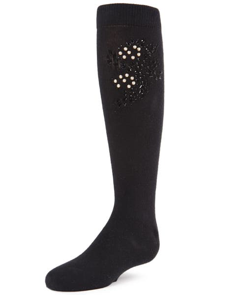 Jewel Mosaic Combed Knee High Socks