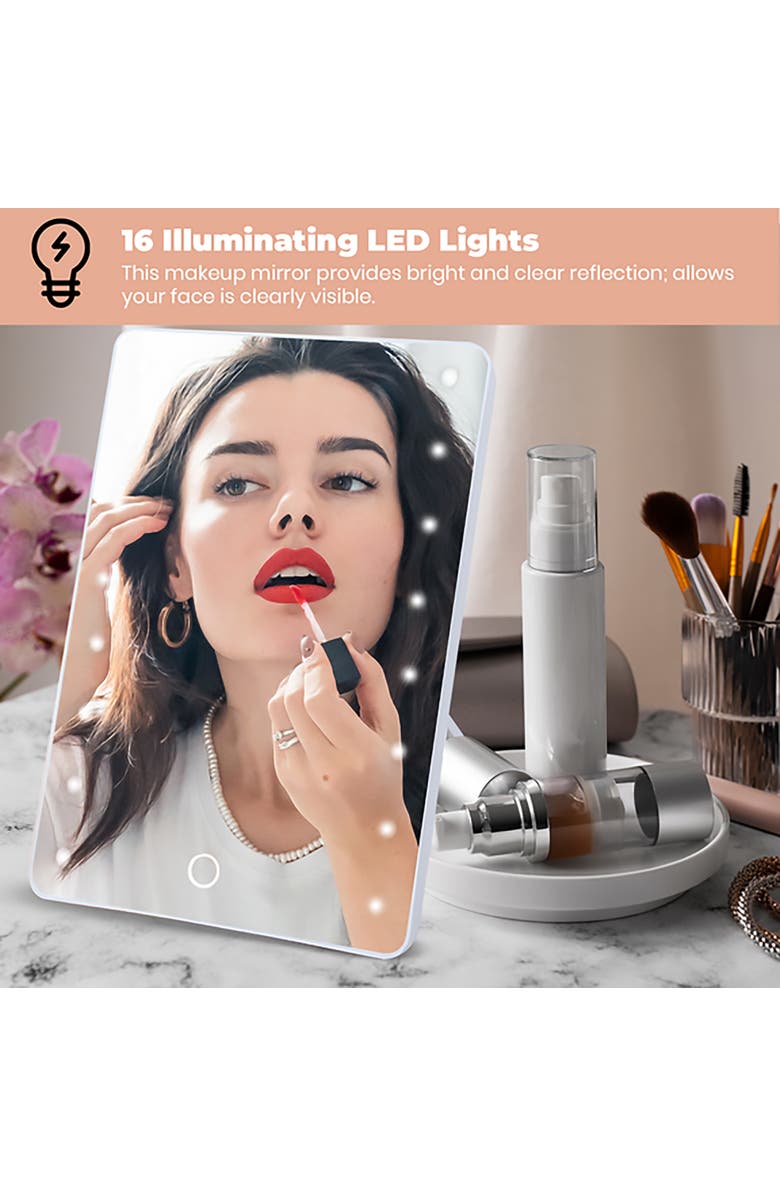 PURSONIC Smart Mirror Touchscreen Makeup Vanity, Alternate, color, White