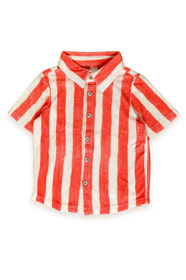 Jerry Short Sleeve Buttondown, Main, color, Red Stripe