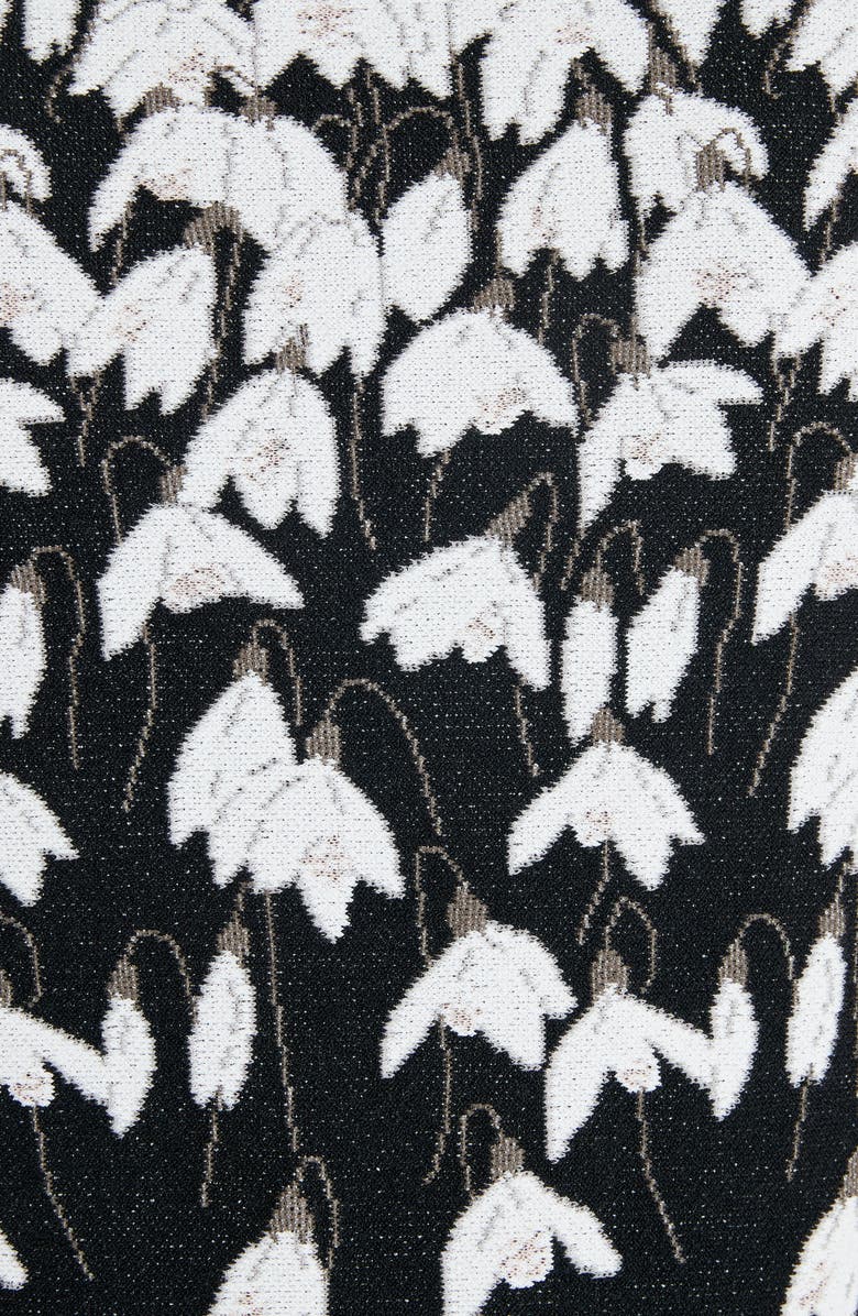 Valentino Bucaneve Lace Hem Jacquard Sweater Minidress, Alternate, color,