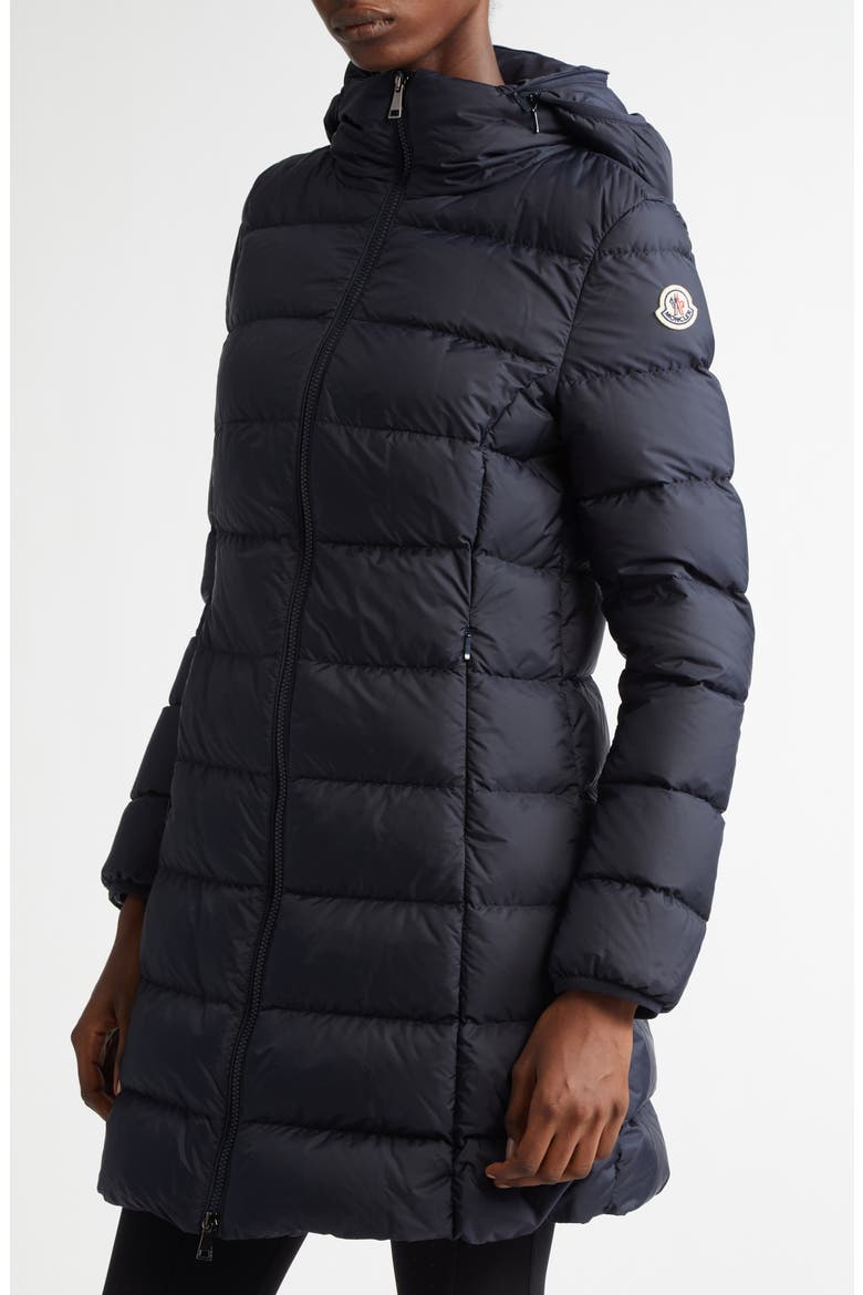 Gie Water Resistant Down Long Coat, Alternate, color, BLUE