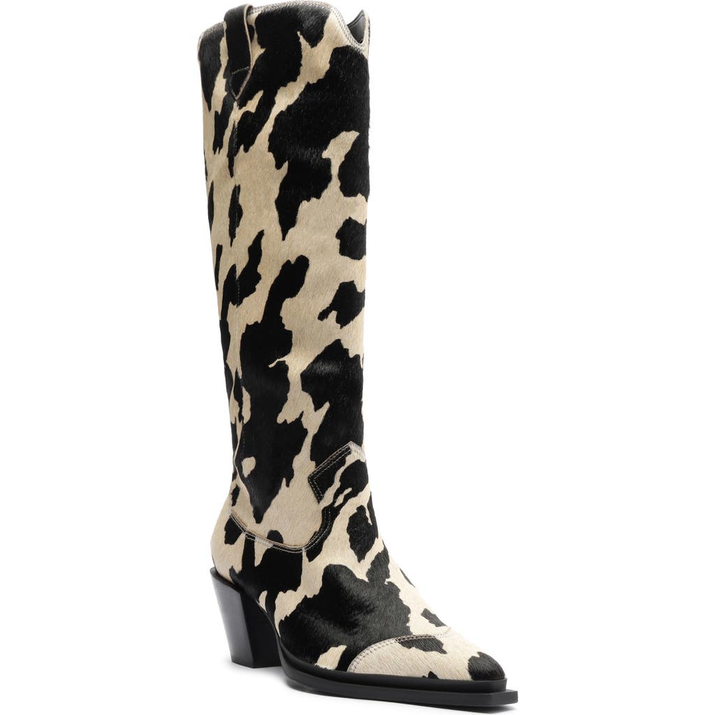 Arezzo Dakota Knee High Western Boot In Multi