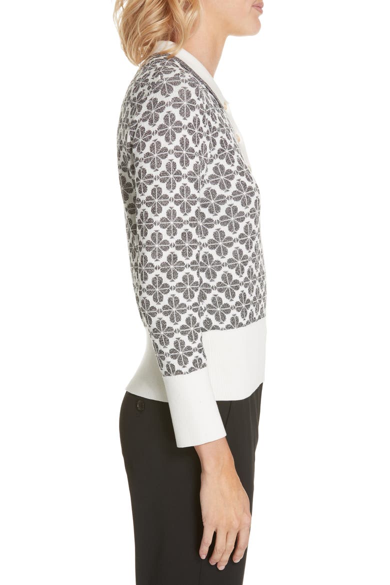 floral spade sweater, Alternate, color, BLACK