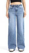 Bayeas Tie Belt High Waist Wide Leg Jeans
