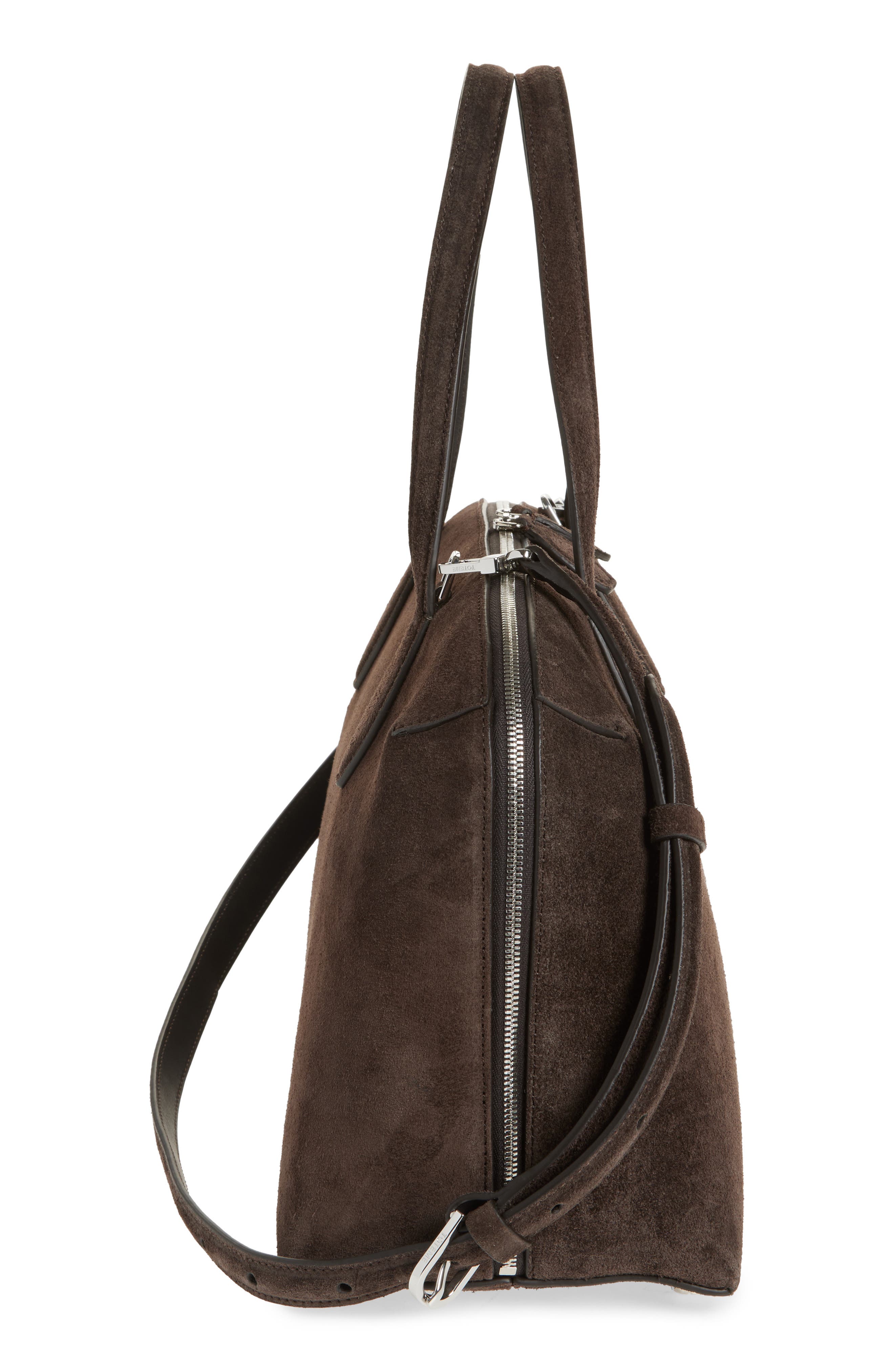 TOTEME Medium Day Suede Tote, Alternate, color, Brown