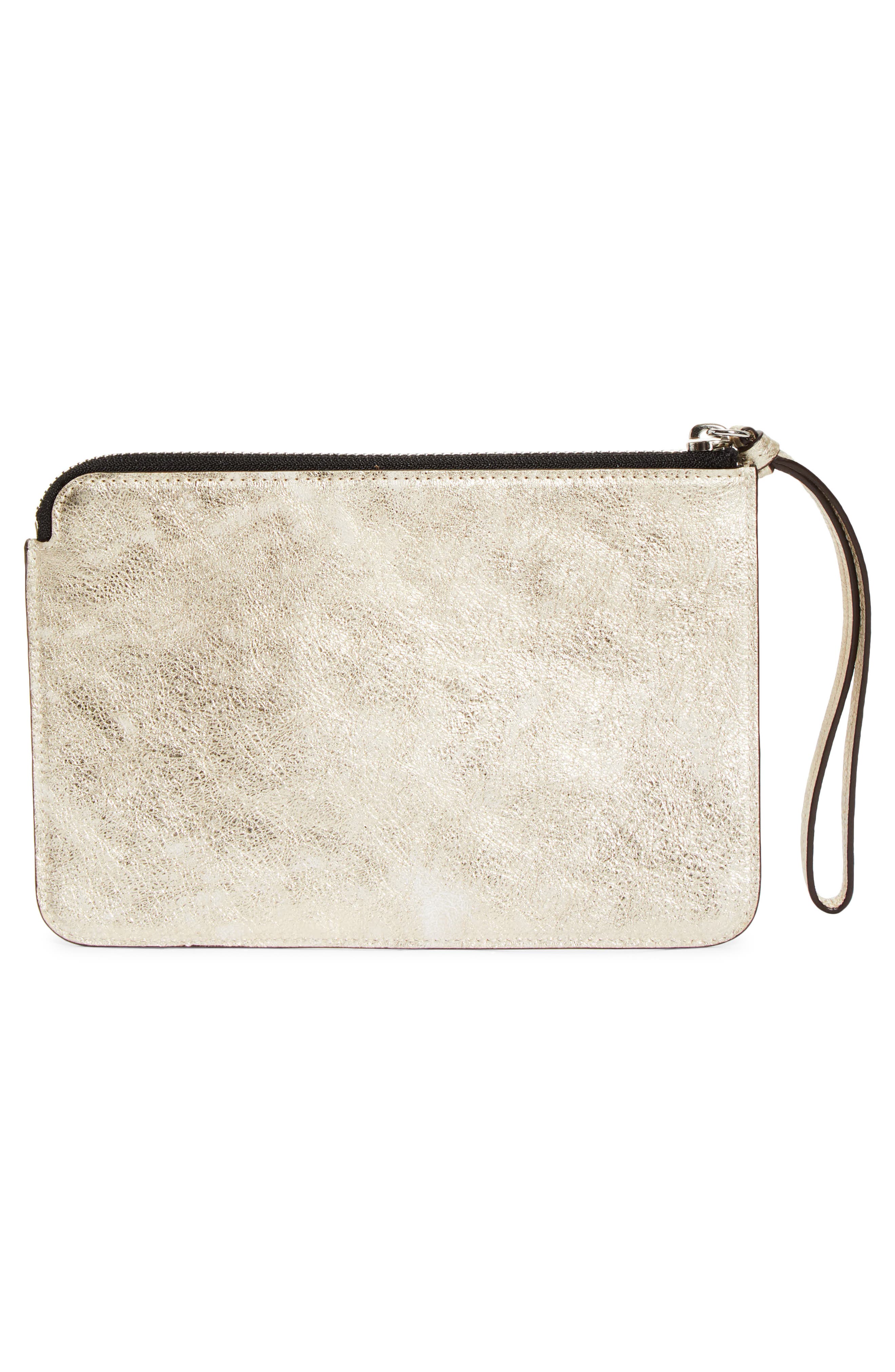 Oskan Studded Zip Pouch, Alternate, color, LIGHT GOLD