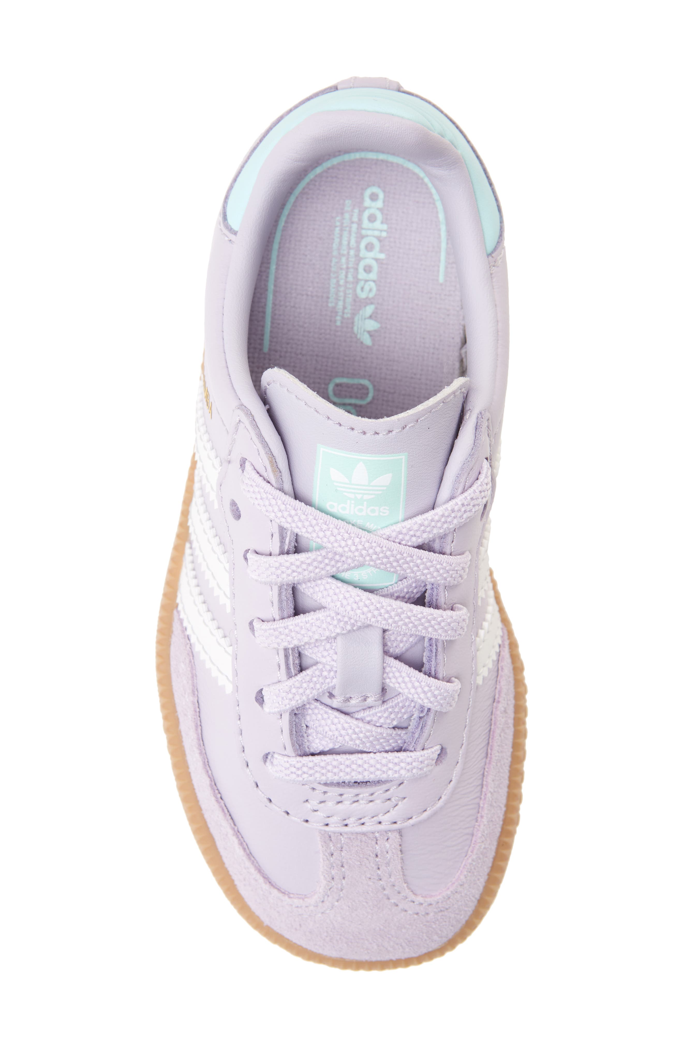 Kids' Samba Sneaker, Alternate, color, SILVER/ CRYSTAL/ AQUA
