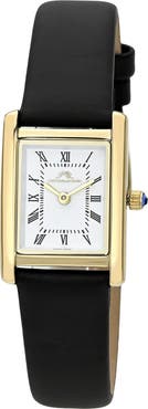 PORSAMO BLEU Karolina Leather Strap Watch, 21.5mm x 30mm