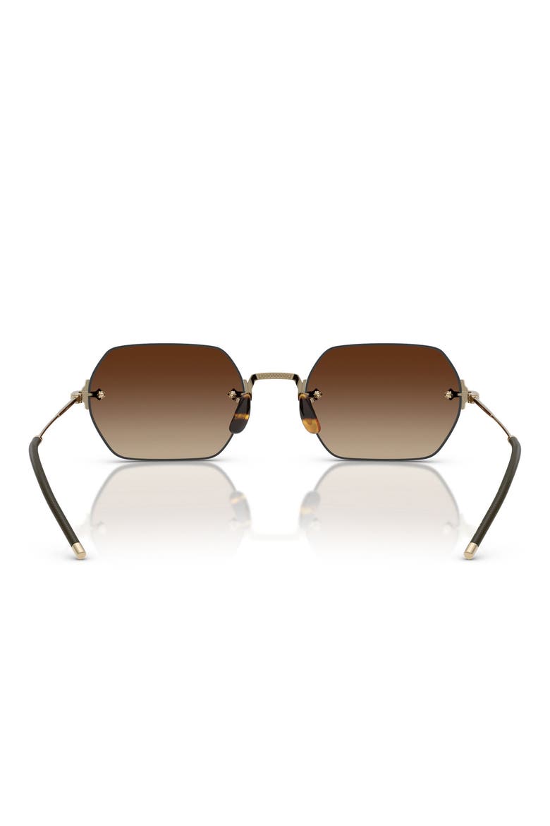 52mm Irregular Sunglasses, Alternate, color, GOLD/ DARK BROWN GRADIENT