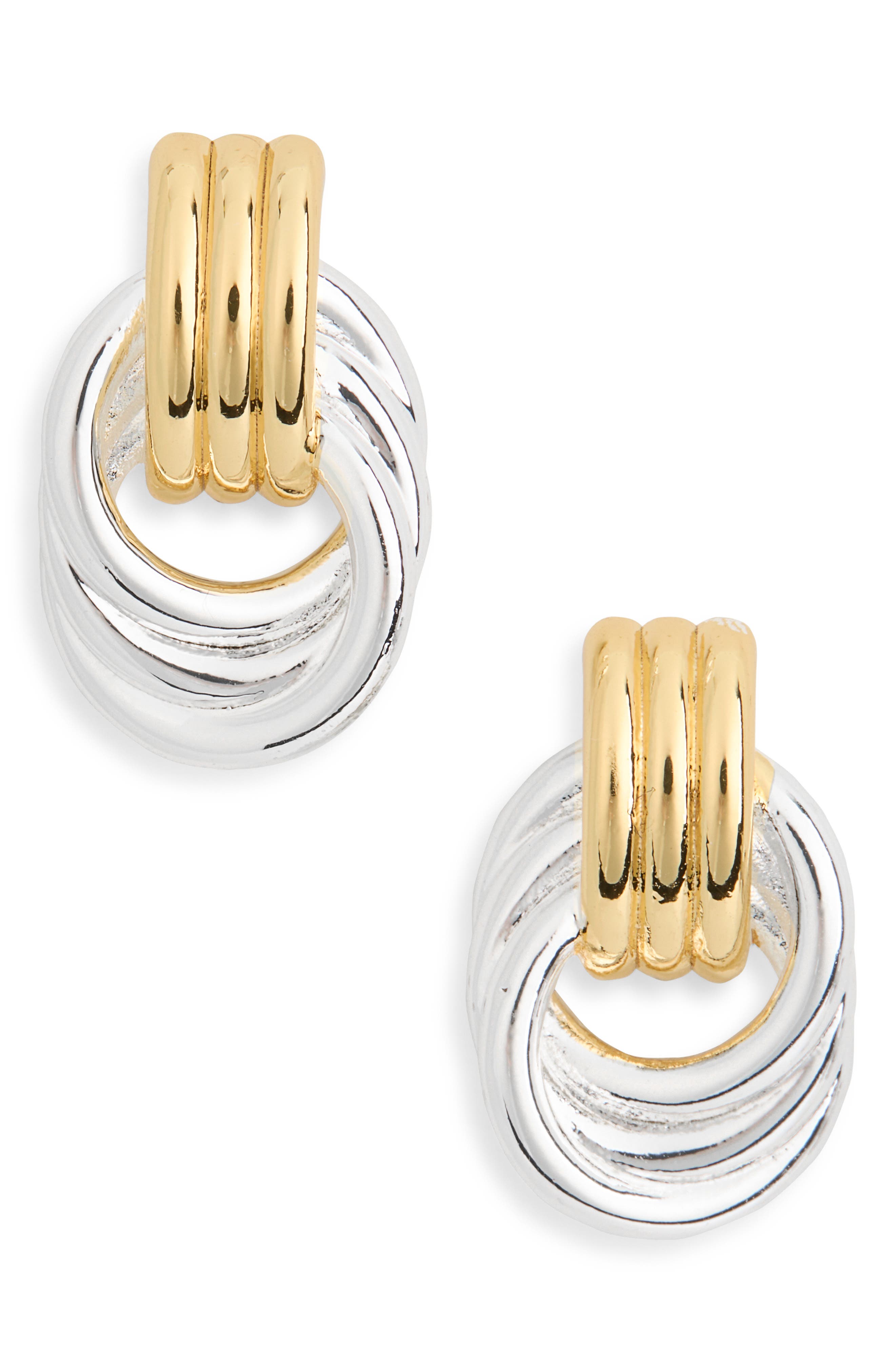 NORDSTROM RACK Demi Fine Ridged Doorknocker Drop Earrings