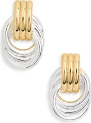 NORDSTROM RACK Demi Fine Ridged Doorknocker Drop Earrings