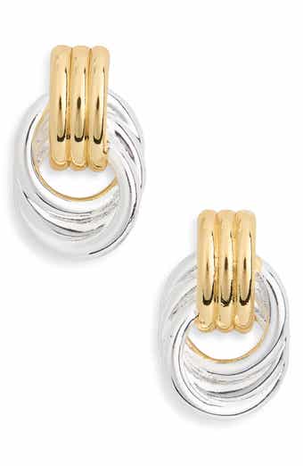NORDSTROM RACK Demi Fine Ridged Doorknocker Drop Earrings