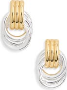 NORDSTROM RACK Demi Fine Ridged Doorknocker Drop Earrings