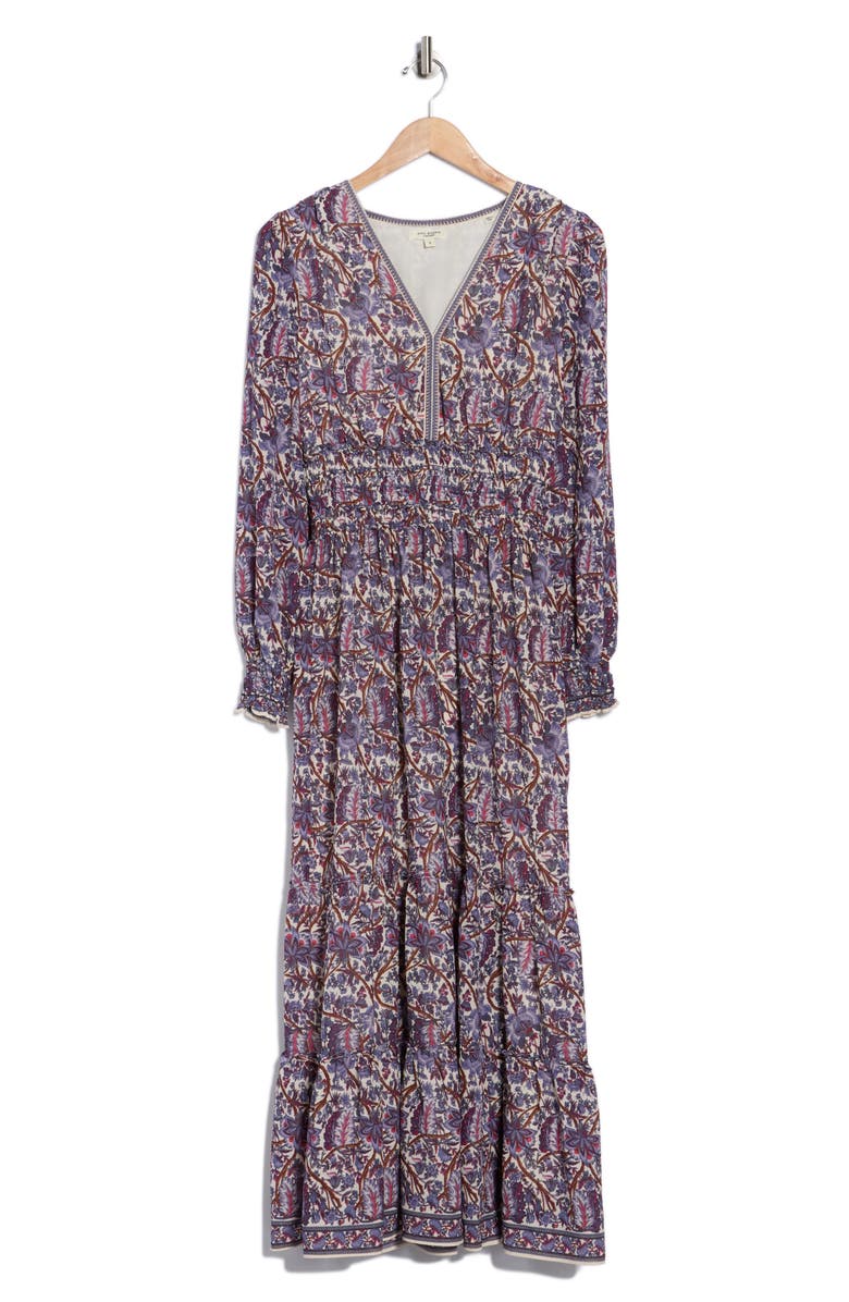 MAX STUDIO Long Sleeve Tiered Maxi Dress | Nordstromrack