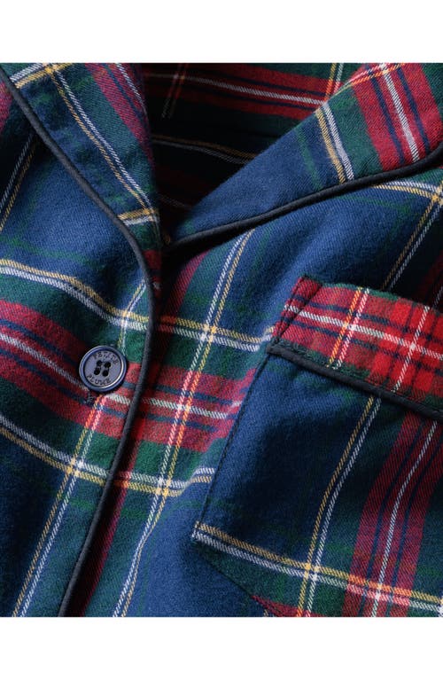 Petite Plume Windsor Tartan Cotton Short Pajamas In Blue