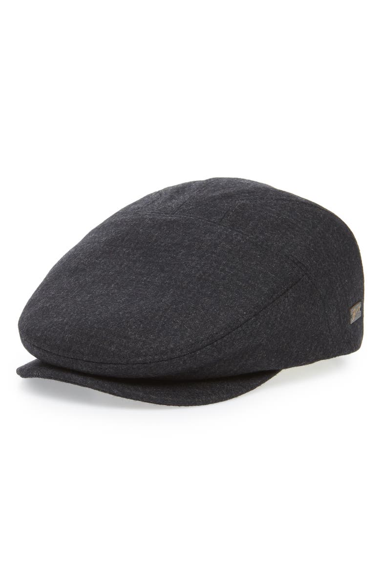 Bailey Ormond Driving Cap, Main, color, Black Plai