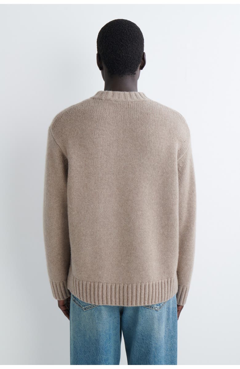 COS Chunky Cashmere Crew-neck Jumper, Alternate, color, Undyed