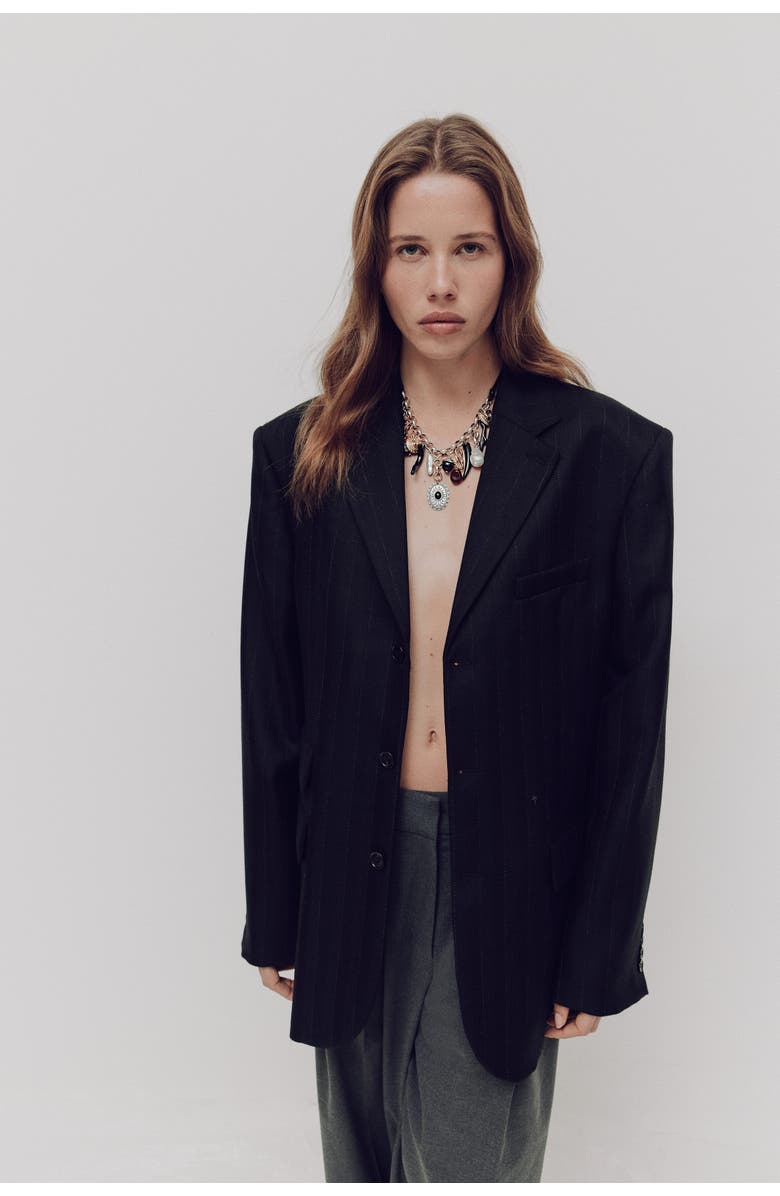 H&M Charm Necklace, Alternate, color, Black