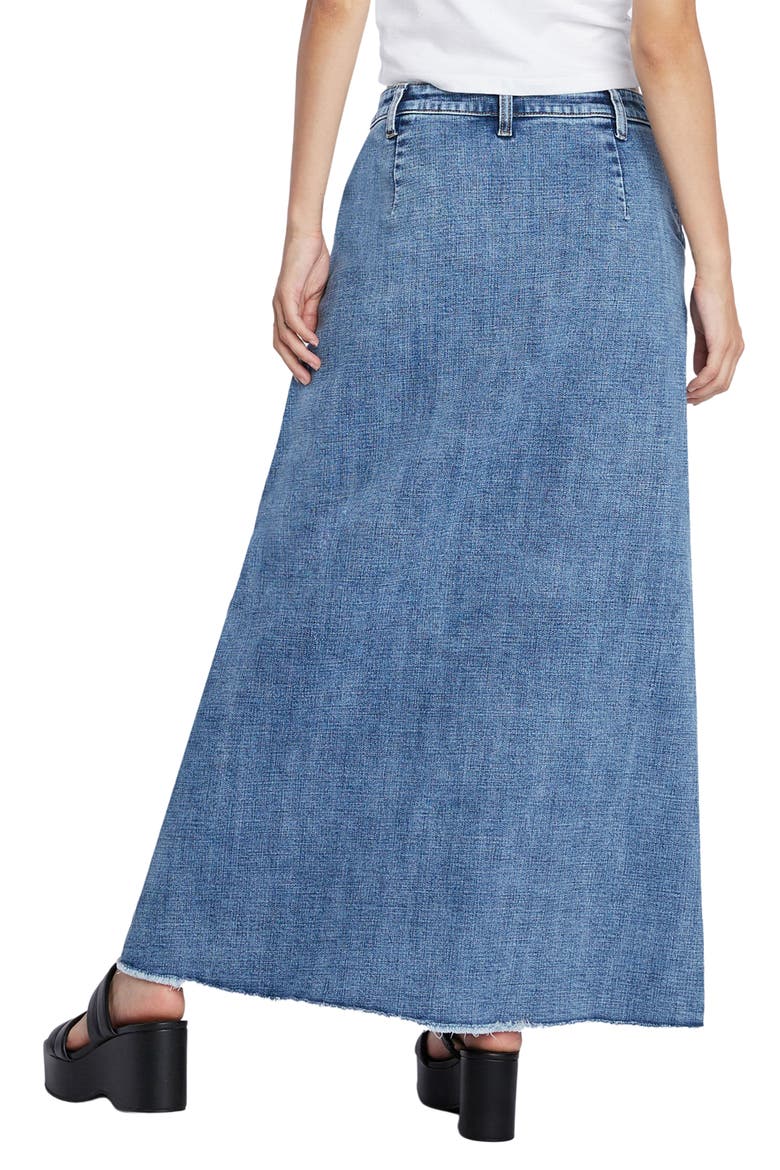 Tory Denim Maxi Skirt, Alternate, color, FIELD BLUE