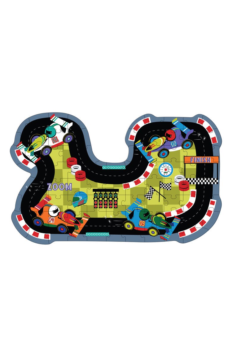 Floss & Rock Cars 80-Piece Shaped Jigsaw Puzzle, Alternate, color, Multi