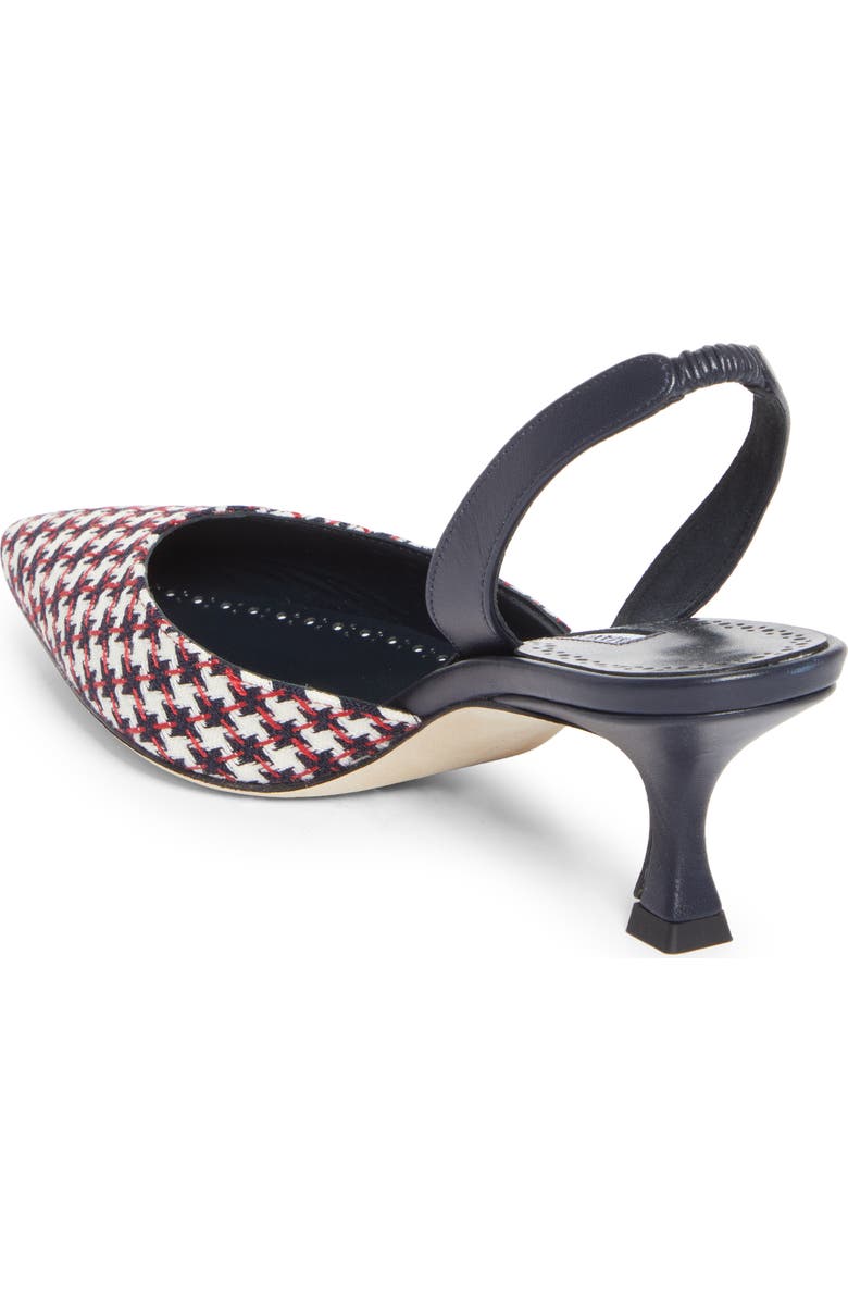 Manolo Blahnik Carolyne Kitten Heel Slingback Pump, Alternate, color, Black Multi