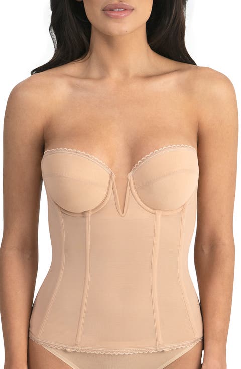 Vivienne Convertible Strapless V Wire Longline Corset Bra