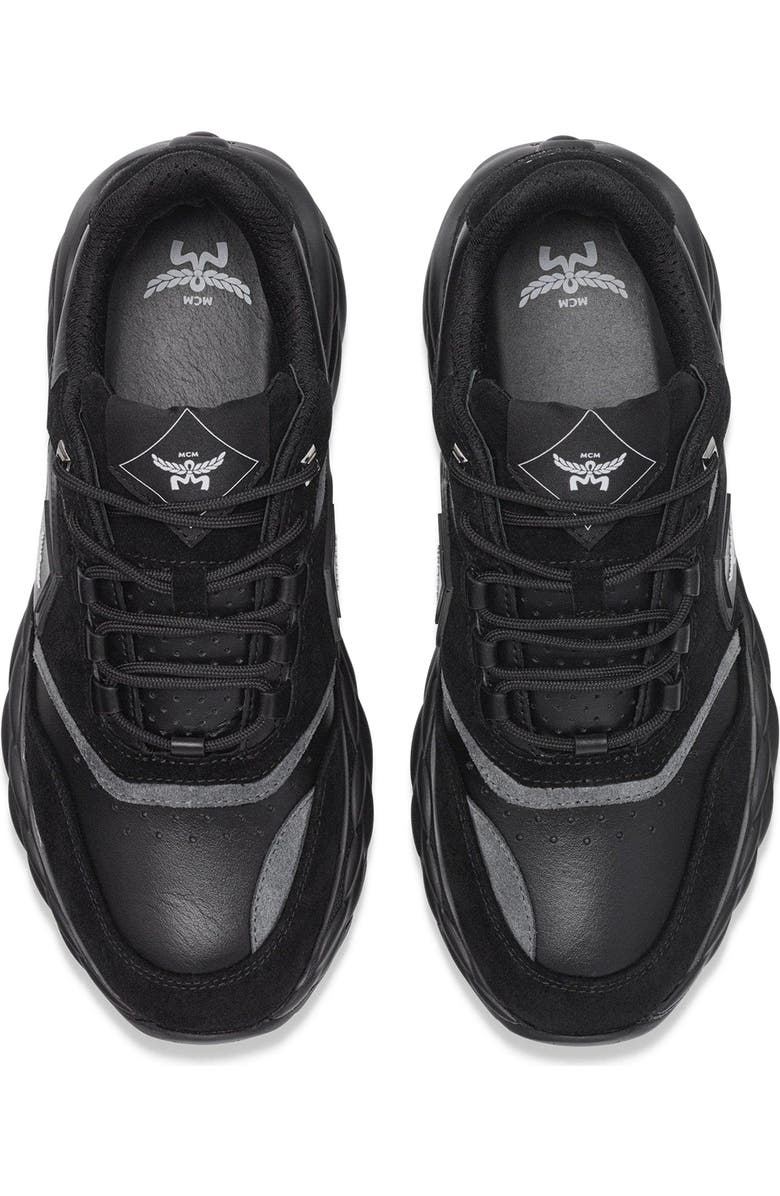 MCM Skywander Lo Sneakers in Calf Suede and Leather, Alternate, color,