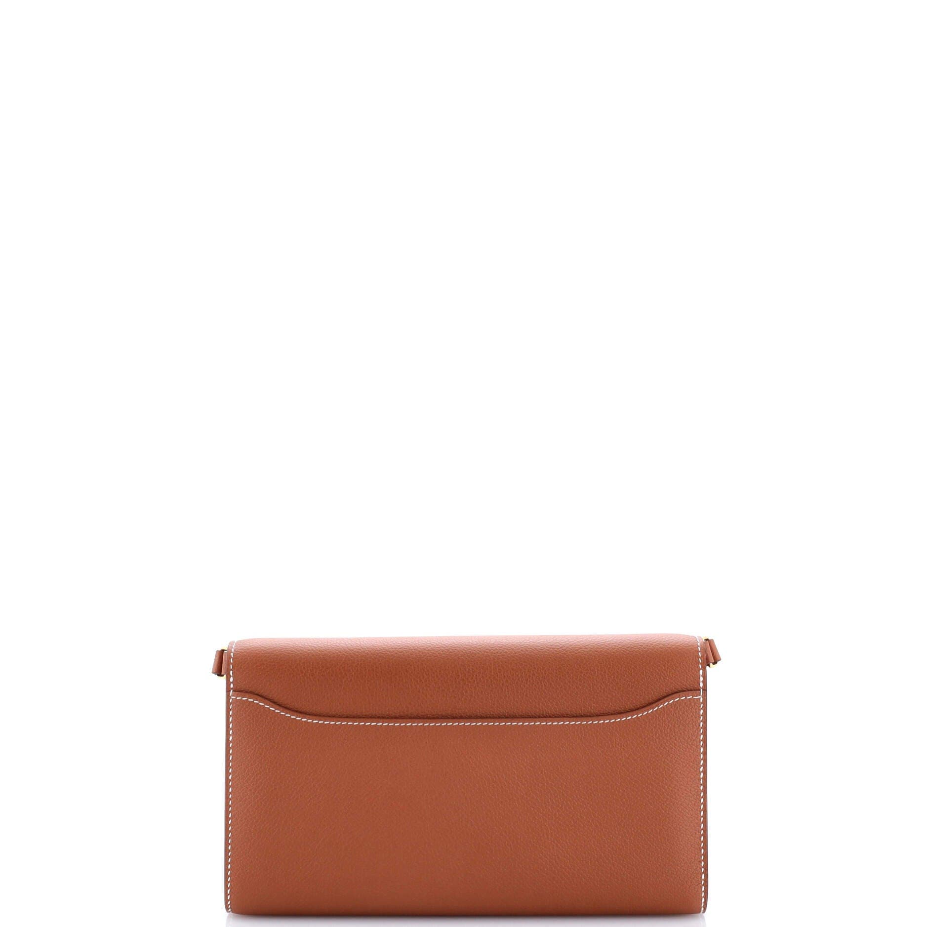 Pre-Owned Hermes Constance To Go Wallet Evercolor, Alternate, color, 