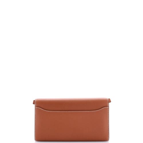 Pre-owned Hermes Hermes Constance To Go Wallet Evercolor In Brown