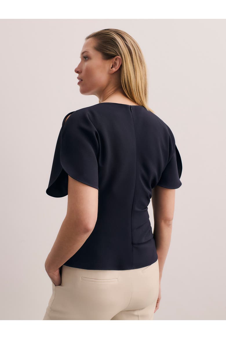 Salerno Clever Crepe Top, Alternate, color, Navy