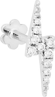 MARIA TASH Diamond Lightning Bolt Single Stud Earring