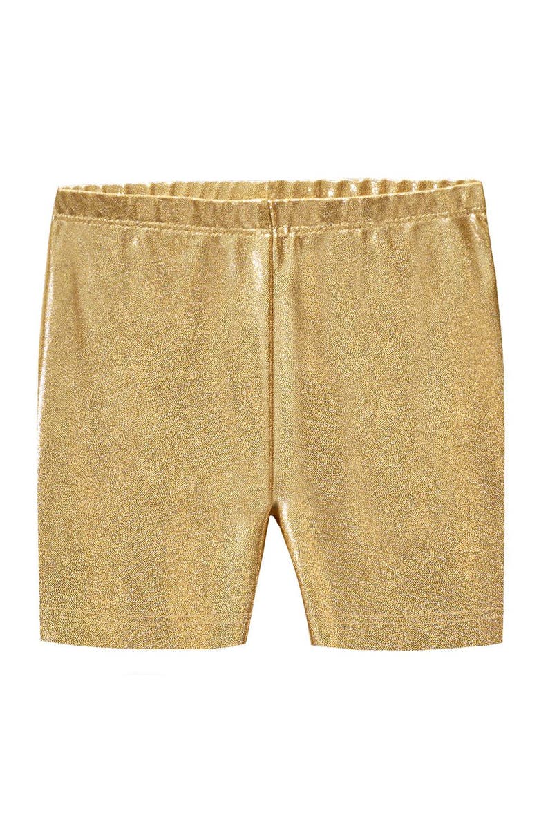 CITY THREADS Printed Novelty Bike Shorts - USA-Made, Main, color, Gold Sparkly Shimmer